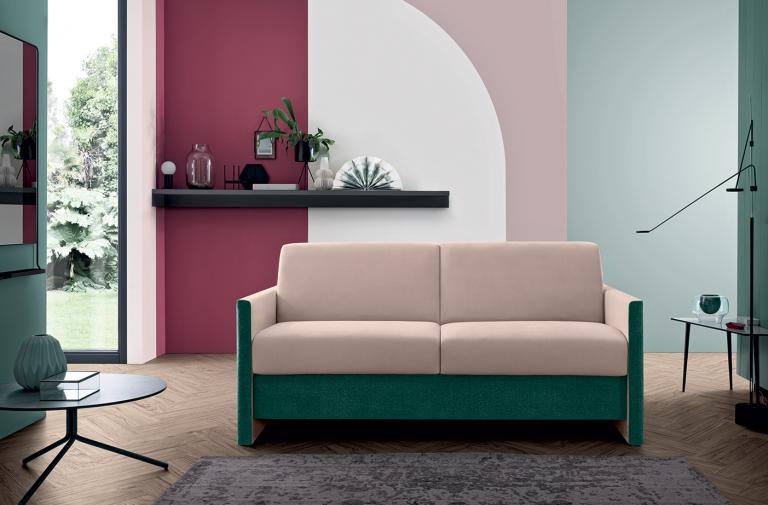 Canapea extensibilă Vegas – design bicolor
