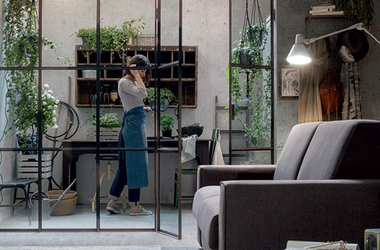 Canapea extensibilă Mick – design geometric