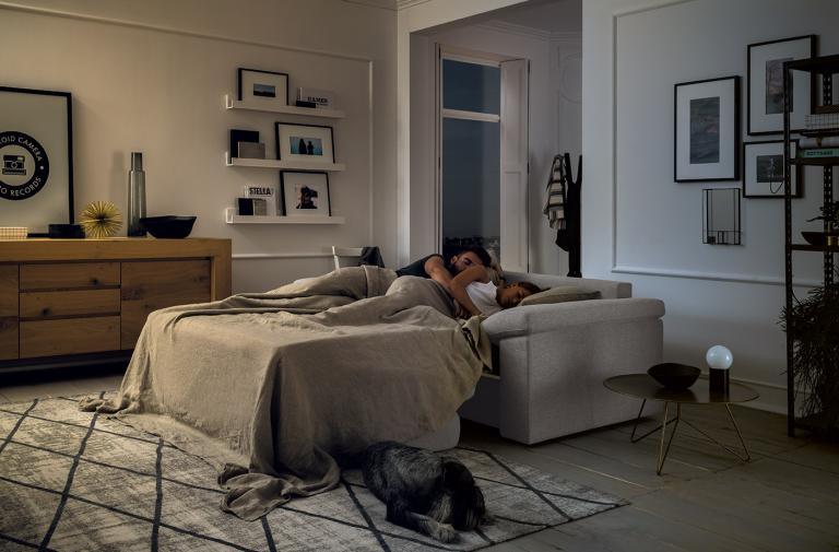 Canapea extensibilă House cu braț cu ladă