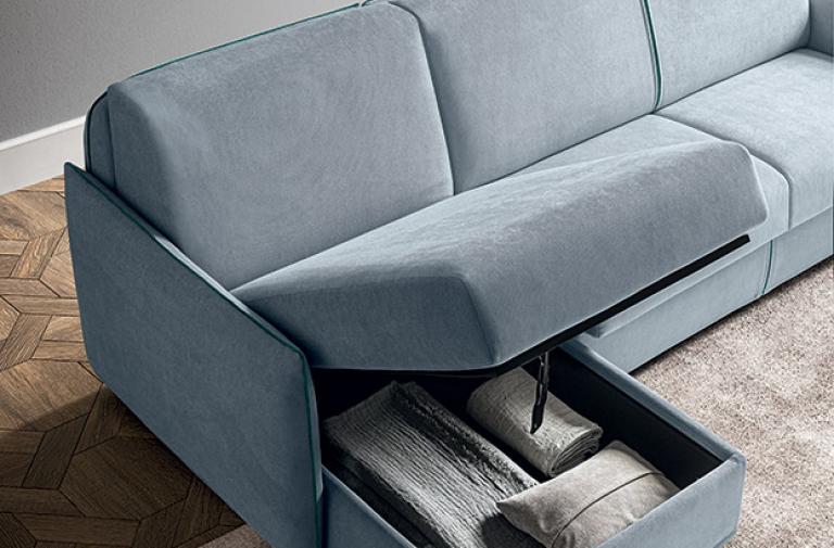 Canapea extensibilă Amadeus – linii curbe elegante