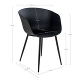Scaun de grădină Roda – Negru
