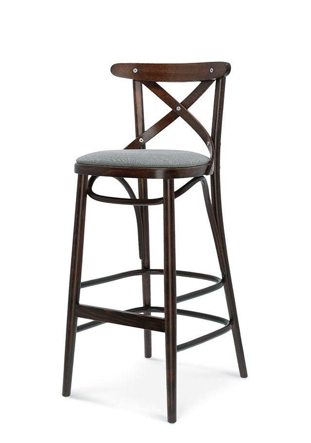 Scaun de bar Fameg BST-8810/2 cu spătar cu traversă în X