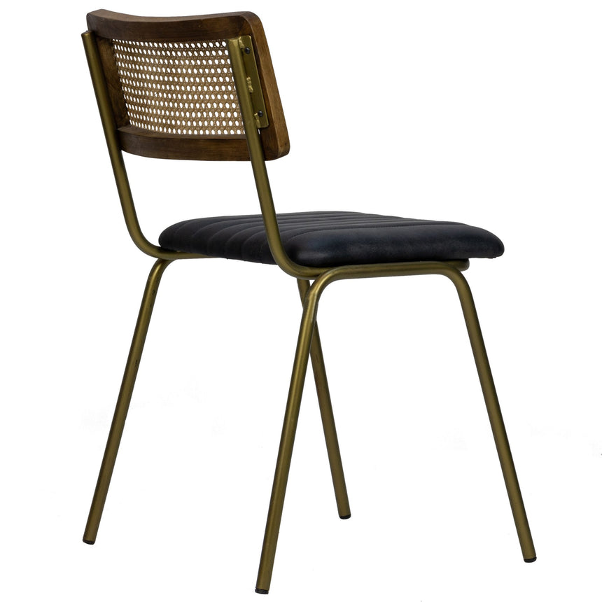 Scaun de dining Jens, în culoare negru