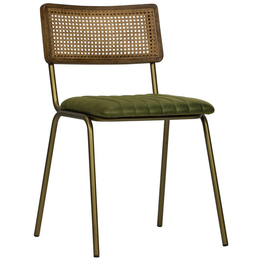 Scaun de dining Jens, în culoare verde