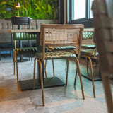 Scaun de dining Jens, în culoare verde