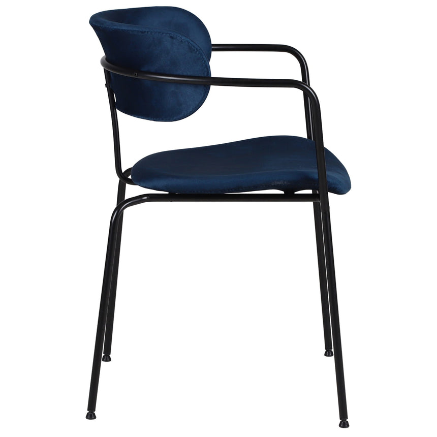 Scaun de dining Olivia, în culoare albastru