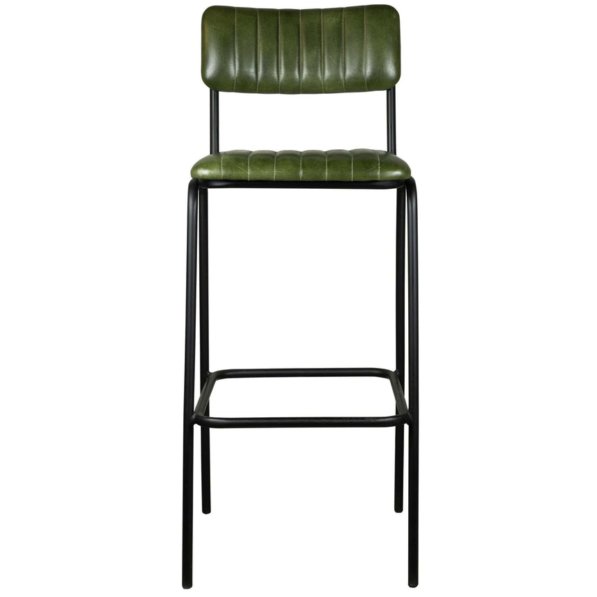 Scaun de bar Jenson (înalt) - piele de bivol, cadru metal