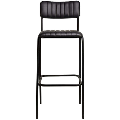 Scaun de bar Jenson (înalt) - piele de bivol, cadru metal