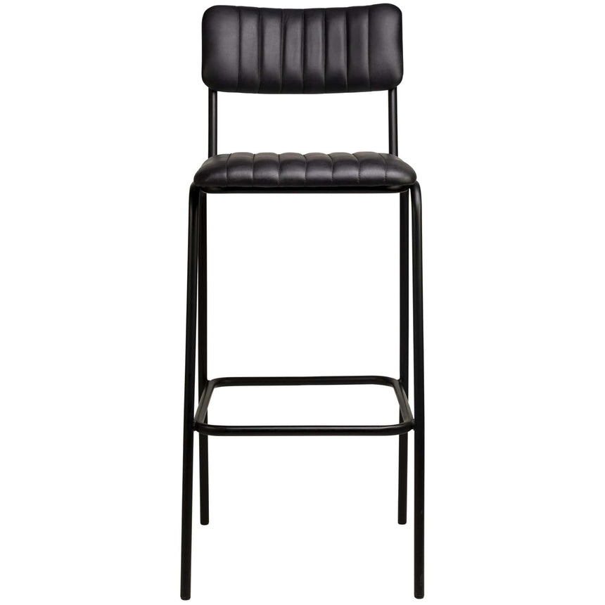 Scaun de bar Jenson (înalt) - piele de bivol, cadru metal