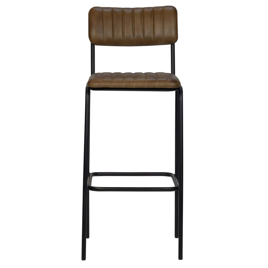 Scaun de bar Jenson (înalt) - piele de bivol, cadru metal