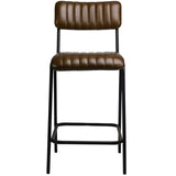 Scaun de bar Jenson (scund) - piele de bivol, cadru metal