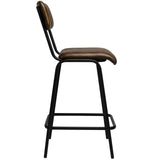 Scaun de bar Jenson (scund) - piele de bivol, cadru metal