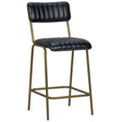 Scaun de bar Jenson (scund) - piele de bivol, cadru metal