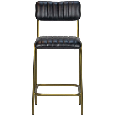 Scaun de bar Jenson (scund) - piele de bivol, cadru metal