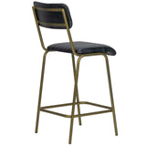 Scaun de bar Jenson (scund) - piele de bivol, cadru metal