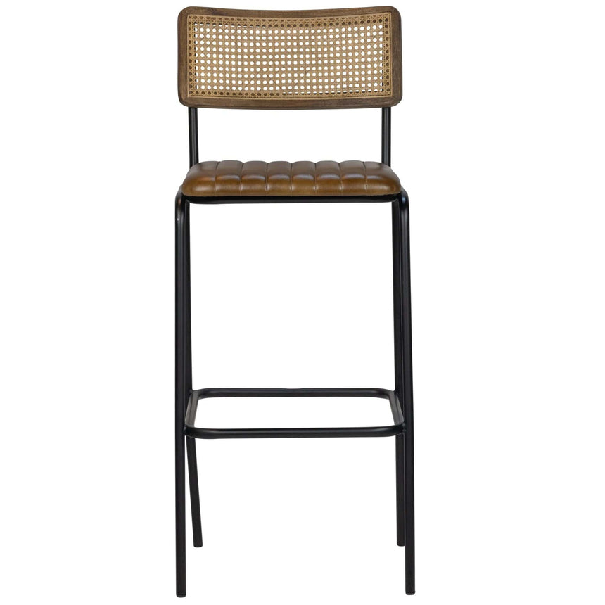 Scaun de bar Jens (înalt) - piele de bivol, cadru metal