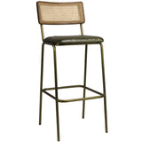 Scaun de bar Jens (înalt) - piele de bivol, cadru metal