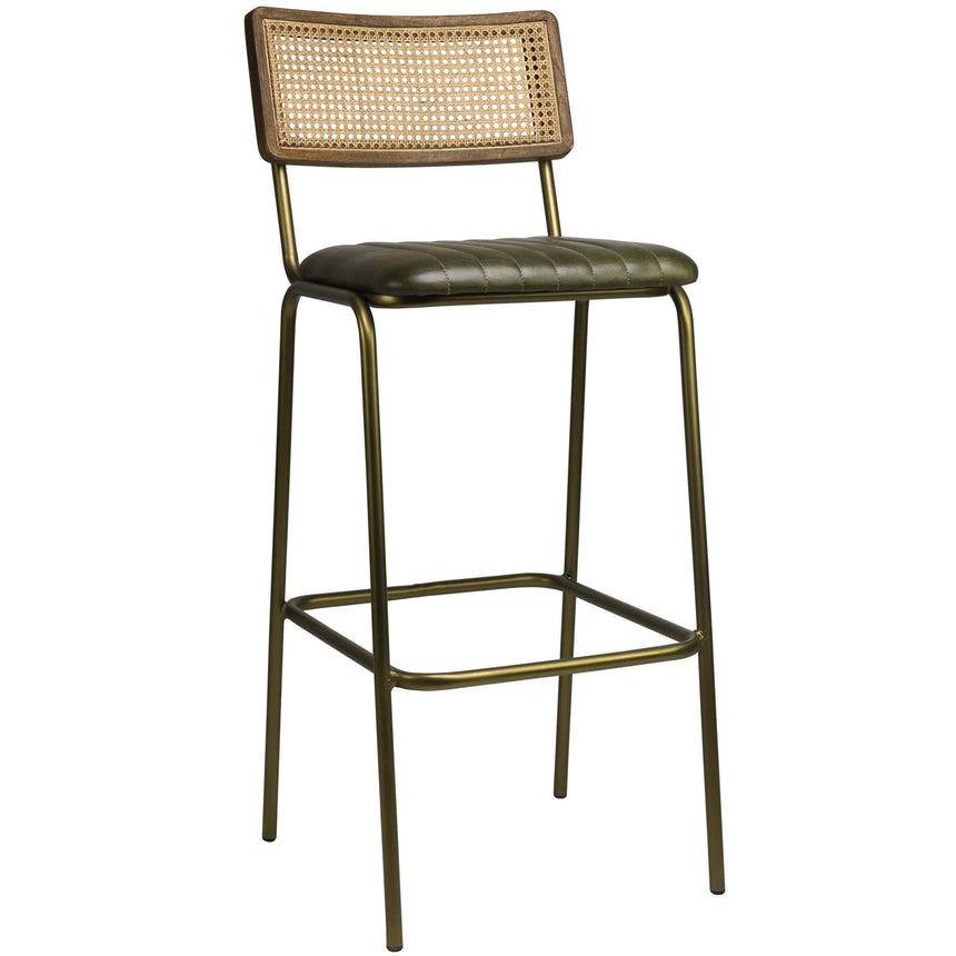 Scaun de bar Jens (înalt) - piele de bivol, cadru metal