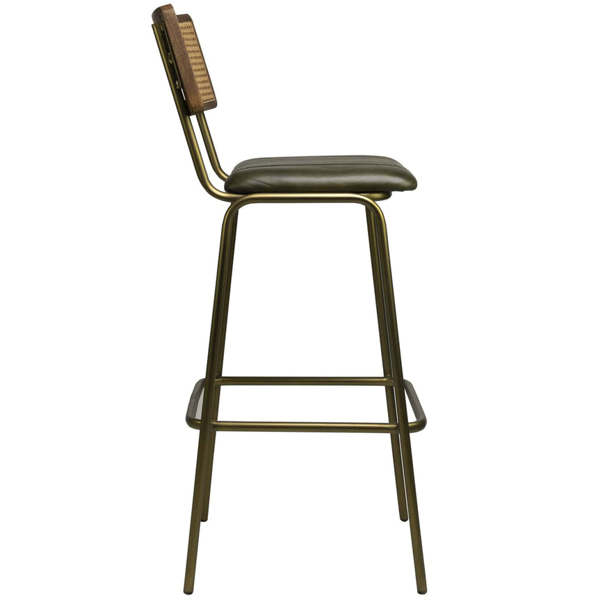Scaun de bar Jens (înalt) - piele de bivol, cadru metal