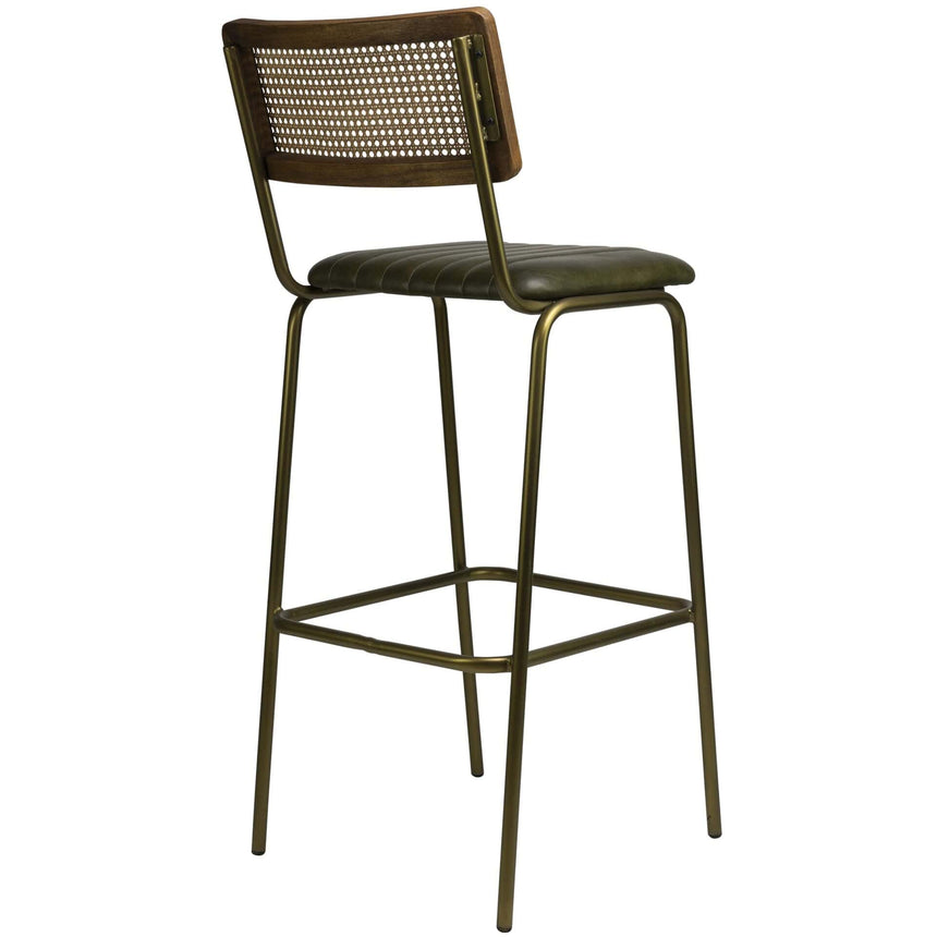 Scaun de bar Jens (înalt) - piele de bivol, cadru metal