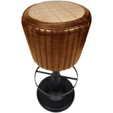 Scaun de bar Novan - fontă, piele naturală