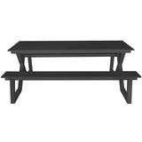 Set picnic Darby aluminiu – bănci fixe, antracit