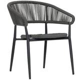 Scaun de terasă Jacco - design modern fondat, gri
