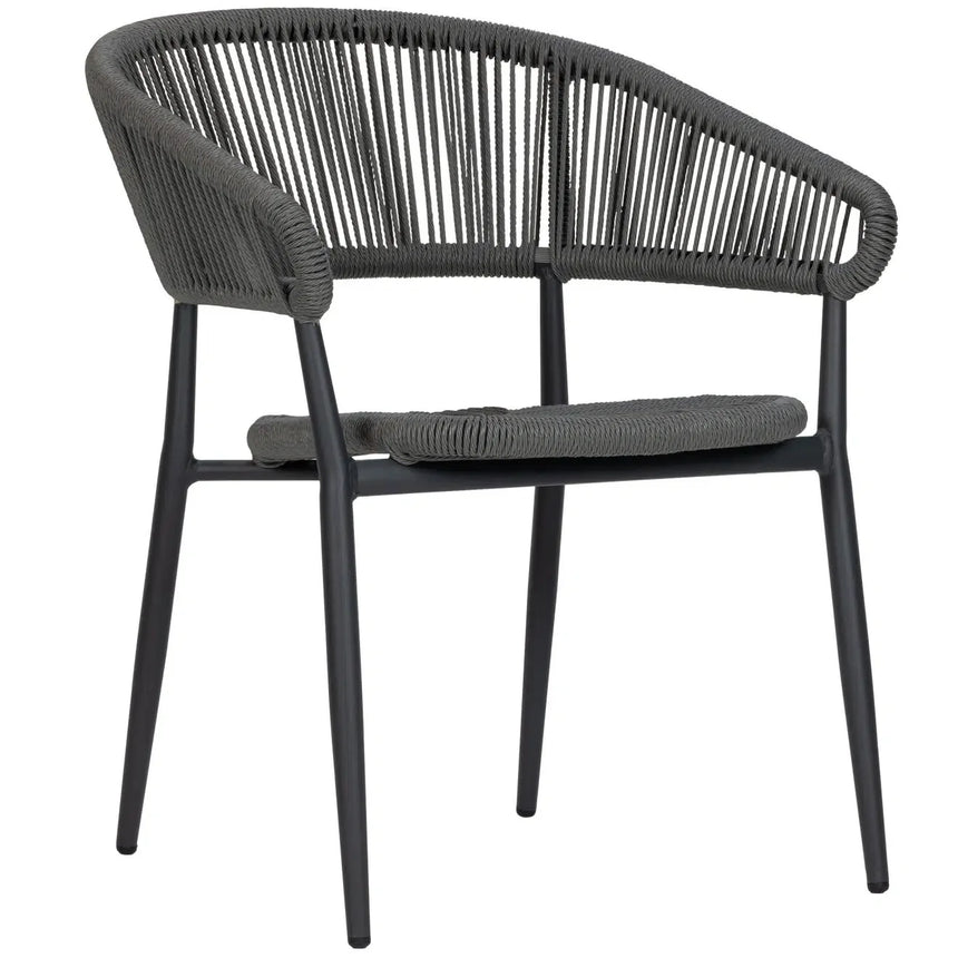 Scaun de terasă Jacco - design modern fondat, gri