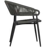 Scaun de terasă Jacco - design modern fondat, gri
