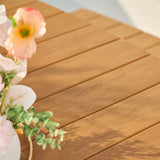Set picnic Troy – blat polywood, cadru alb, 8 locuri