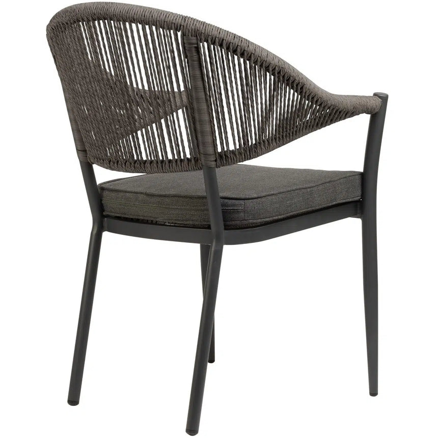 Scaun de terasa Lion antracit cu perna inclusa
