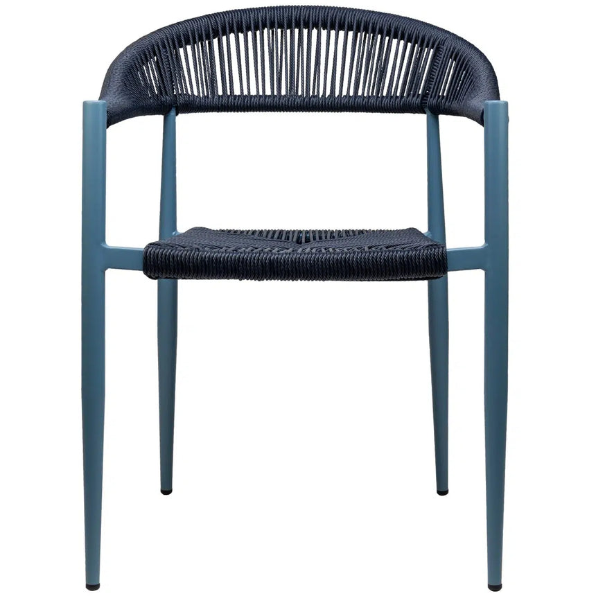 Scaun de terasă Jonah albastru marin cu cadru aluminiu