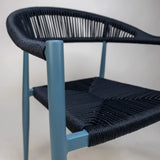 Scaun de terasă Jonah albastru marin cu cadru aluminiu