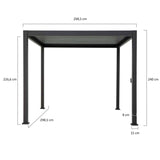 Pergolă bioclimatică Reflect Standard 3×3 m – antracit