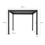 Pergolă bioclimatică Reflect Standard 3×4 m – antracit