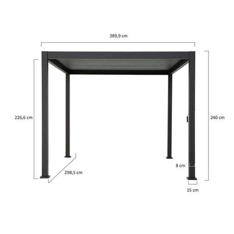 Pergolă bioclimatică Reflect Standard 3×4 m – antracit