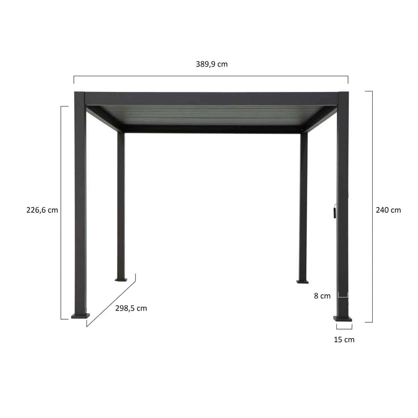 Pergolă bioclimatică Reflect Standard 3×4 m – antracit