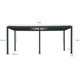 Pergolă bioclimatică Reflect Standard 3×6 m – antracit