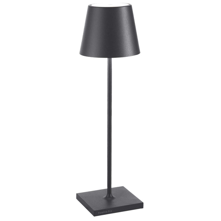 Lampă de masă Poldina – antracit, reîncărcabilă