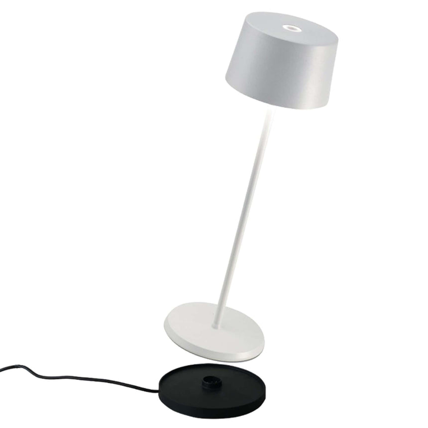 Lampă de masă Olivia reîncărcabilă – alb
