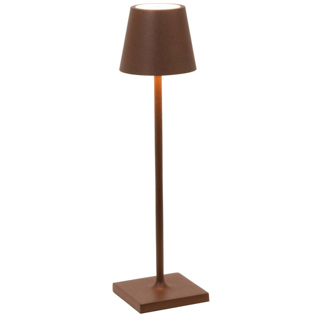 Lampă de masă Poldina Micro reîncărcabilă – maro