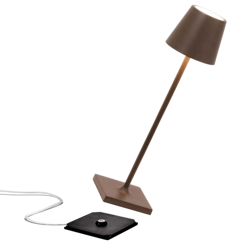 Lampă de masă Poldina Micro reîncărcabilă – maro