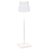 Lampă de masă Poldina Micro – alb, reîncărcabilă