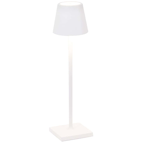Lampă de masă Poldina Micro – alb, reîncărcabilă