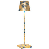 Lampă de masă Poldina Micro – auriu crackle/albastru