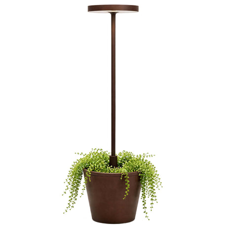 Lampă de masă Poldina Reverso – maro, imagine de ambianță
