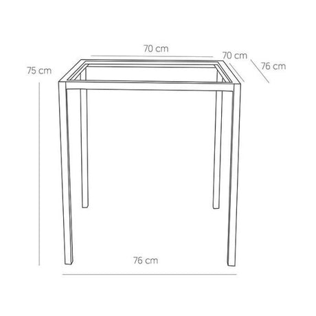 Cadru de masă pentru exterior ENFIBER 76x76 cmMobCenter
