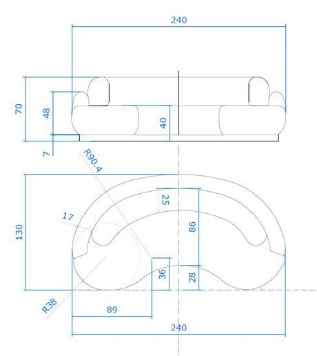 Canapea Wave – disponibilă în culori la alegereMobCenter