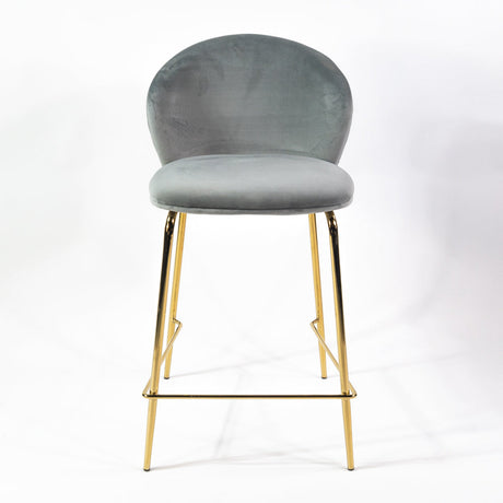 Lily scaun de bar confortabil de 65 cm, culoarea gri
