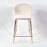 Lily scaun de bar confortabil de 65 cm, culoarea crem